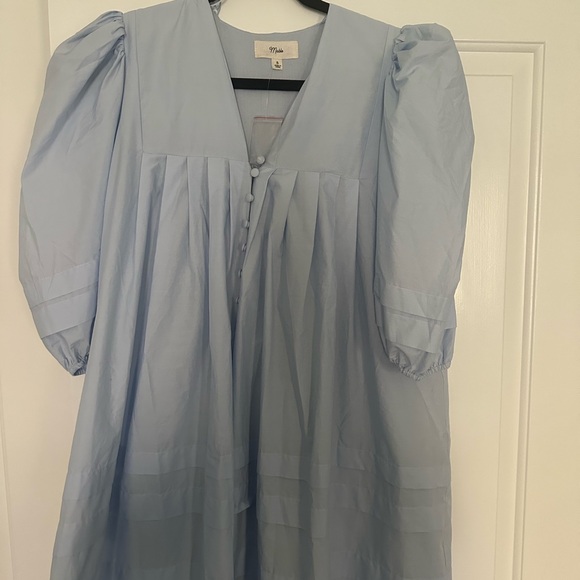 NWOT Blue Mable Puff Sleeve Mini Dress - Picture 3 of 3